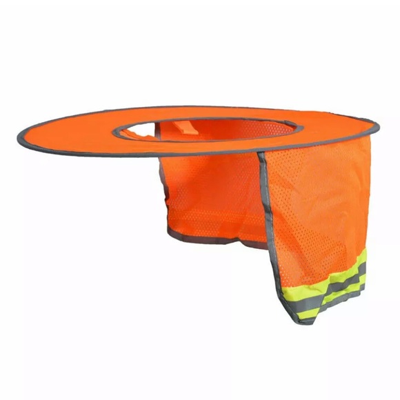 2 New Hard Hat Safety foldable Yellow/Orange Shade - Picture 5 of 8